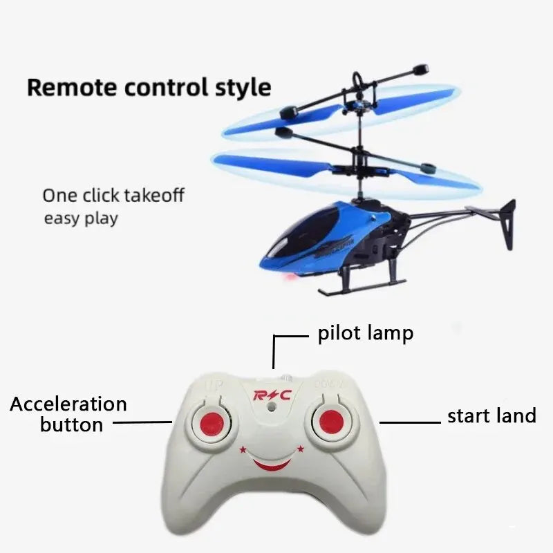 Rechargeable Mini RC Drone Remote Safe Fall-resistant RC Helicopters Drone Children Toys