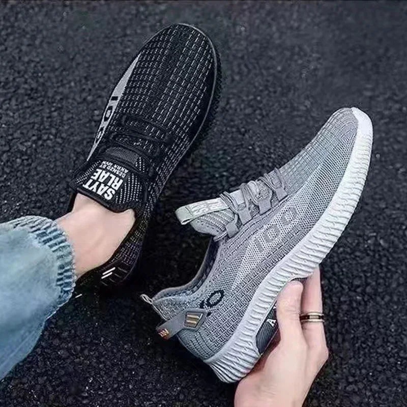 Men's shoes Lightweight men's shoes Breathable casual mesh shoes High elastic cushioned soft sole jogging shoes for lovers