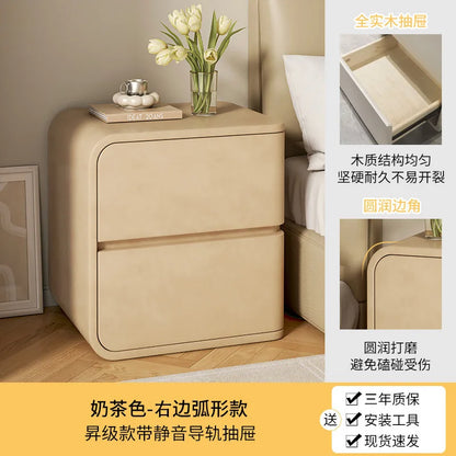 Bedroom Bedside Table Light Luxury Small Solid Wood Bedside Table Simple Modern Home Bedroom Storage Cabinet Large Capacity