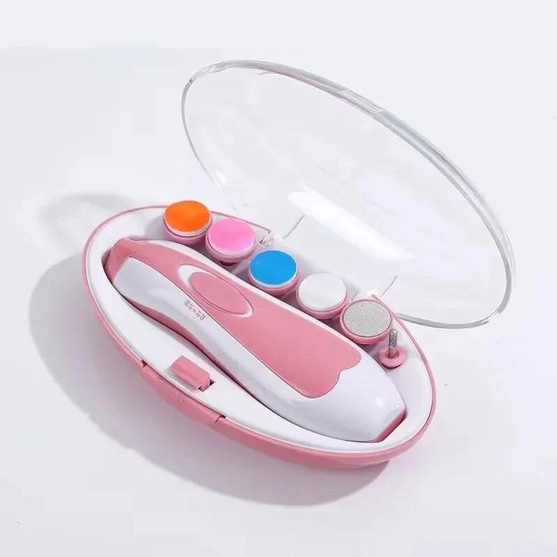 1 PCS 6 Grinding Head Multi-functional Baby Electric Nail Sharpener Children's Nail Sharpener Anti-pinch Meat Gift For Newborns