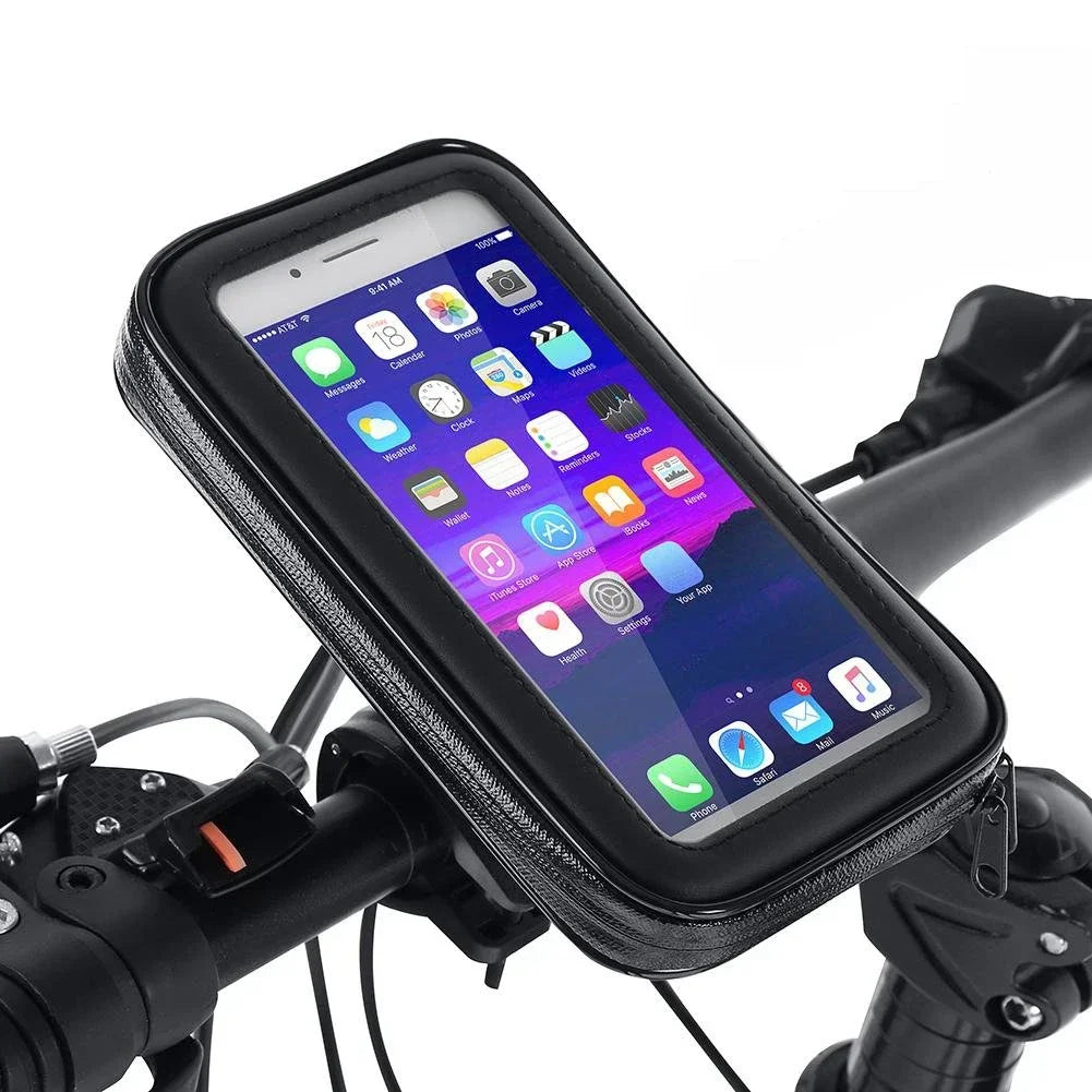 Waterproof Bicycle Phone Holder Motorcycle Bike Handlebar Phone Case Bag for iPhone 15 14 Pro Max Samsung Bike Phone Stand Mount