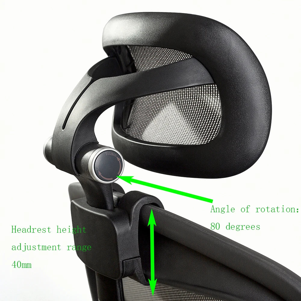 New Headrest for Herman Miller remastered Aeron office Chair Black/Graphite Color. Headrest ONLY - Chair Not Include