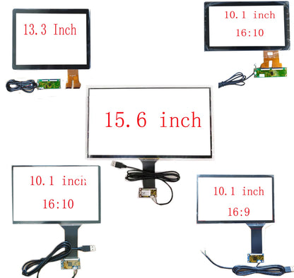 10.1/11.6/12.5/13.3/14/15.6/16 Inch USB Capacitive Touch Screen Sensor Digitizer Glass10Fingers Raspberry Pi Windows Hand Writer