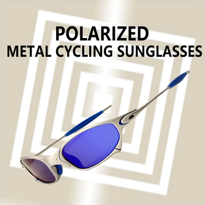 Sports Polarized Sunglasses Men Women Cycling Aluminum Metal Frame Riding Flash Iridium Mirror Goggles MTB Bike