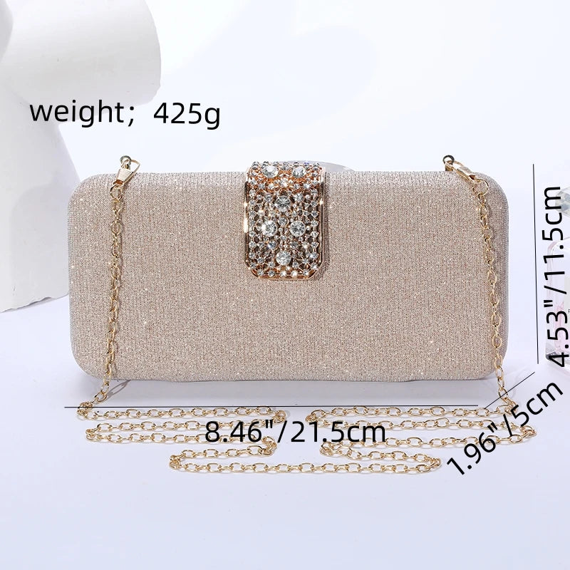 New dinner Bag European Women's Handbag Diamond Banquet Handbag Gown Evening Bag