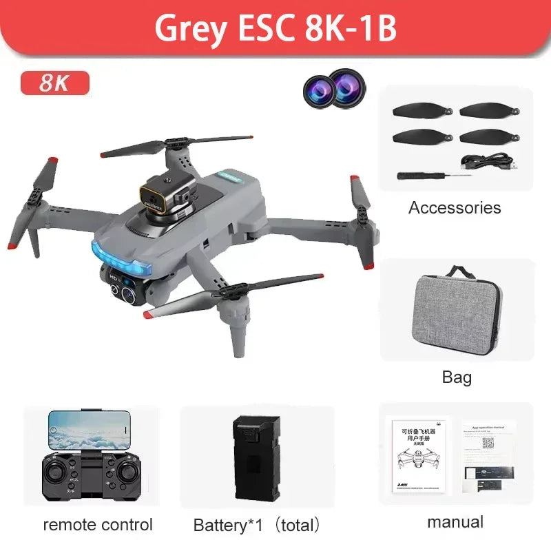 P15 RC GPS Drone Brushless Motor 8K HD Camera Optical Flow Localization Obstacle Avoidance Dron Foldable Quadcopter Boy Toy Gift