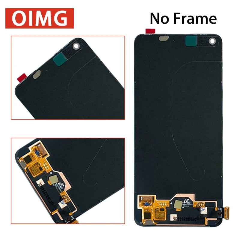 6.43"AMOLED Reno 7 Screen For Oppo Reno7 LCD Display Touch Screen Digitizer Assembly For OPPO Reno7 4G LCD CPH2363 Frame