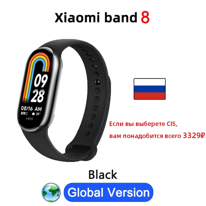 Global Version Xiaomi Mi Smart Band 8 Blood Oxygen 1.62'' AMOLED Display Fitness Tracker Smart Bracelet Wristband MIBand Fashion