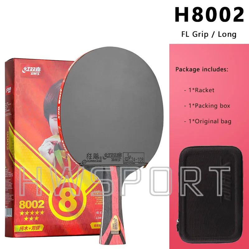 Original DHS 7 Star Table Tennis Racket Offensive 8 Star 9 Star Professional Ping Pong Racket ALC Carbon Paddle