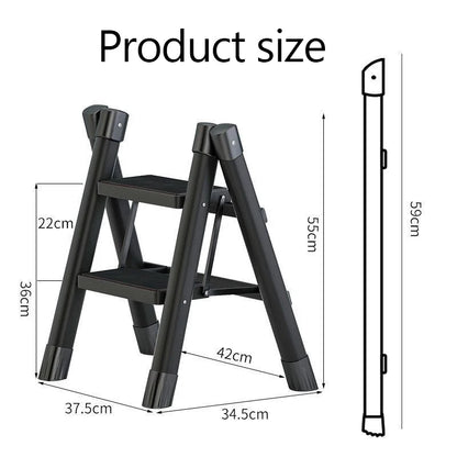 Multifunctional Folding Ladder 2/3 Foldable House Ladder Protable Ladder Stable Household Step Stool Storage Shelf For Home