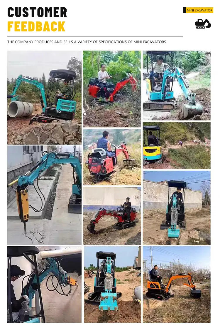 Home small excavator home garden use discounted price good machine condition customized product