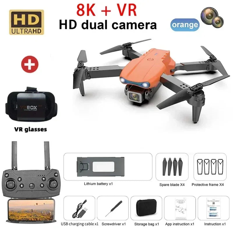 New E99 8K HD Camera Remote Control Drones Foldable Quadcopter Optical Flow Positioning Aerial Photography Remote Control Dron