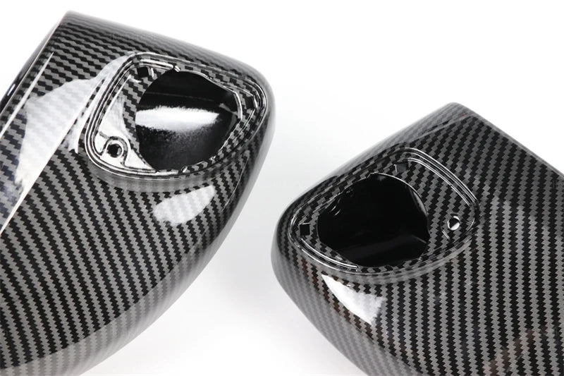 Mirror Cover For Audi TT TTS TTRS MK2 (8J) R8 (42) 2007-2014 Carbon Fiber Look/Gloss Black Exterior Rear View Cap Replacement