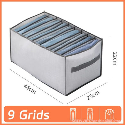 Folded Pants Organizer Closet Clothes Storage Box Adjustable Drawer Separator Underwear Bra Organizer Wardrobe Clothes Organizer