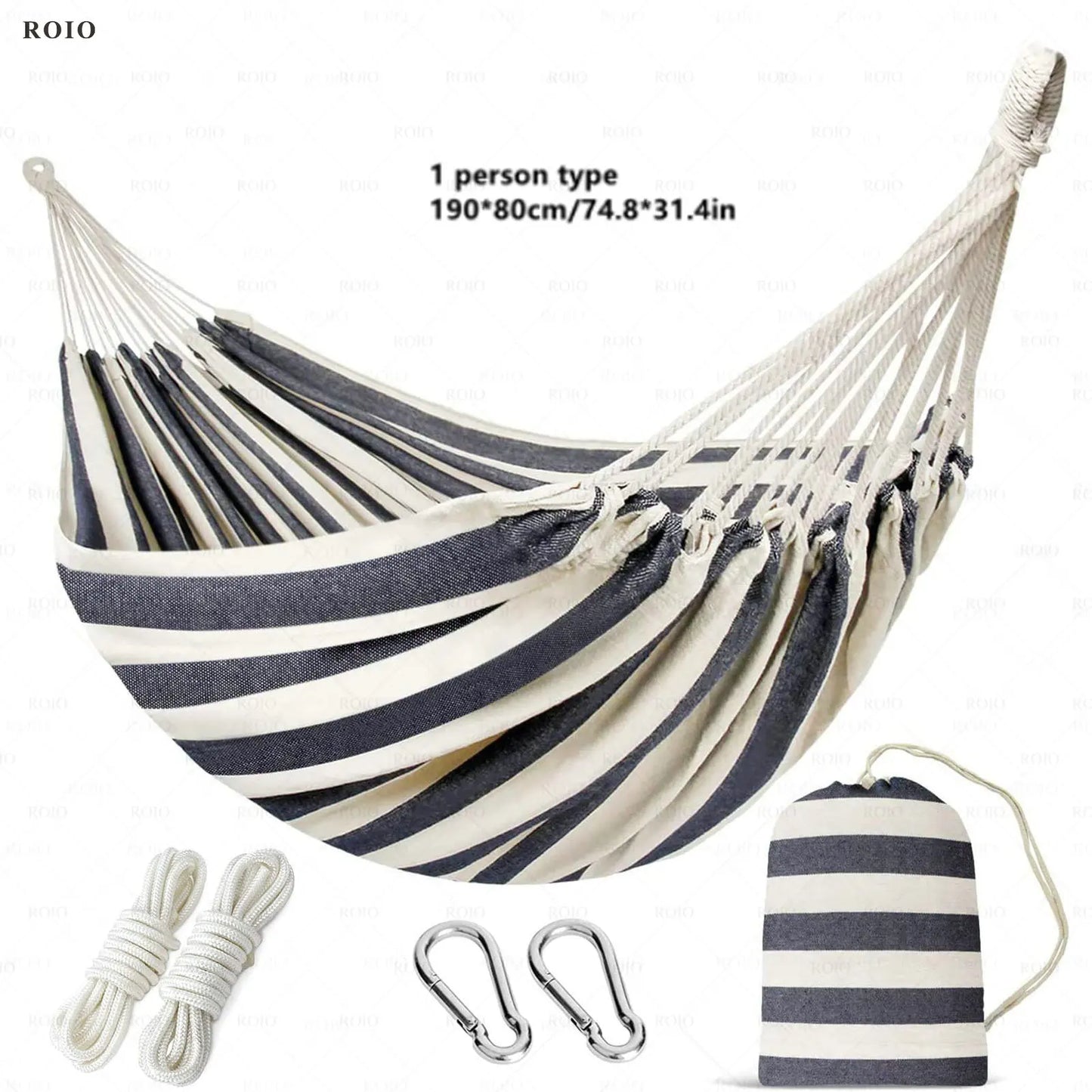 Camping Hammock Thickened Durable Fabric Canvas Single Hammocks Travel Swing Chair Hanging Bed Double Outdoor Hammock with Bag