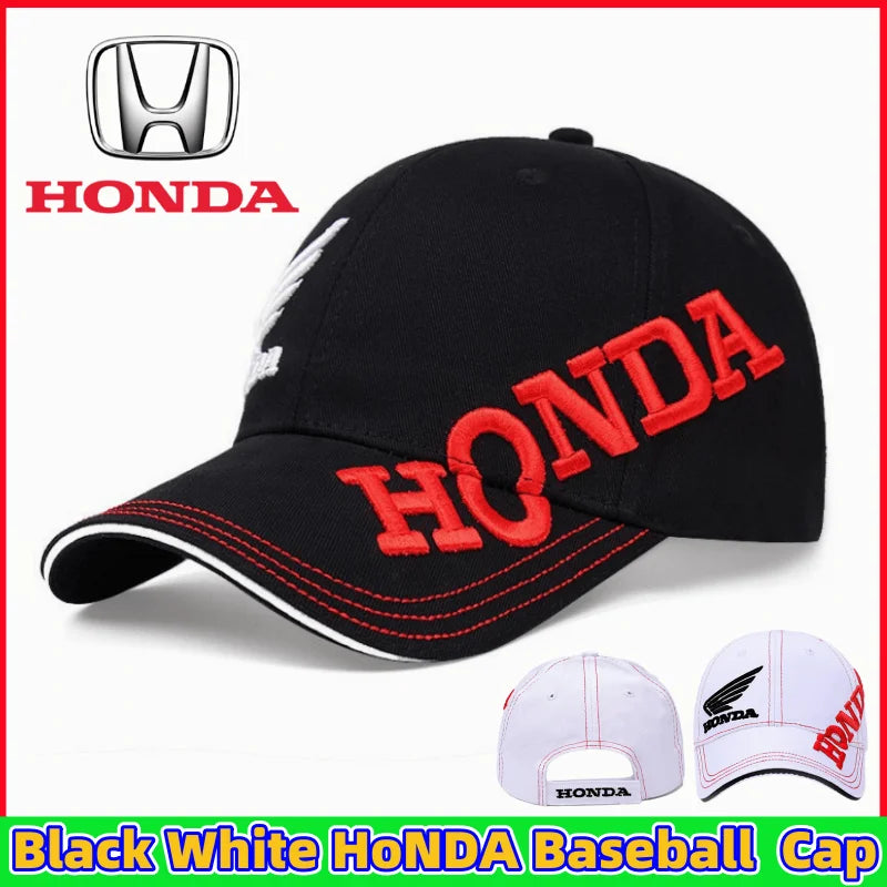 HONDA Car Baseball Cap Cotton Embroidery Women's Outdoor Sunscren Sun Hat Men's Golf Hat Best Acessores for Honda Cars