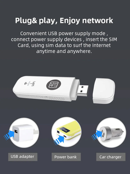 EATPOW 4G Modem USB Dongle WiFi Router with SIM Card Slot 150Mbps Mobile Wireless WiFi Adapter 4G Router Home Office