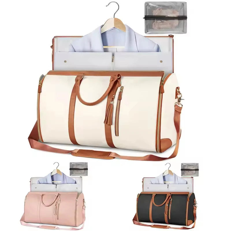 Travel Suit Bag Large Capacity Foldable Luggage Bag Travel Portable Crossbody Handbag