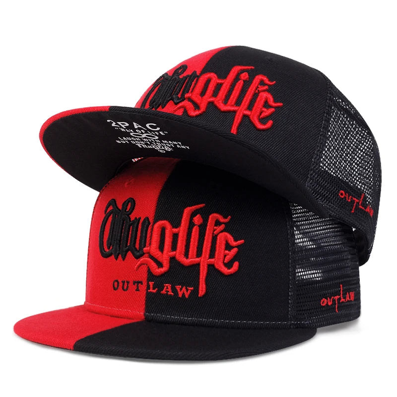 1 Pcs Fashion Fastball CAP Thuglife Embroidery Hiphop Baseball Cap Snapback Hat Adult Outdoor Casual Sun Casual Bone Adjustable