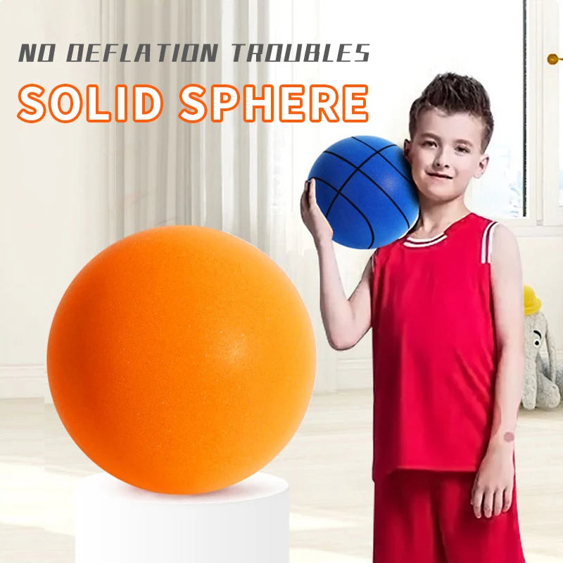 Indoor Silent Basketball Soft And High Elastic PU Foam Mute Ball No Noise Sports Ball Density Ball Children Sports Toy Games