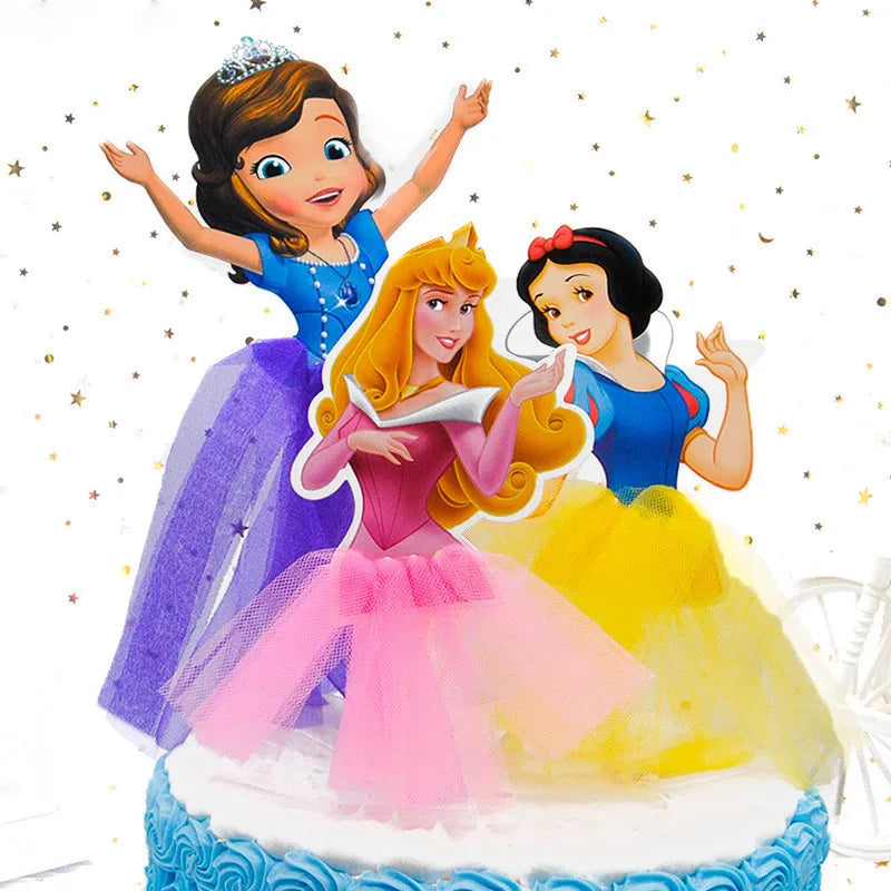 Disney Frozen Theme Cake Decoration Anna Elsa Princess Furnishing Articles Caketopper For Girl Birthday Party Cake Decor Supplie