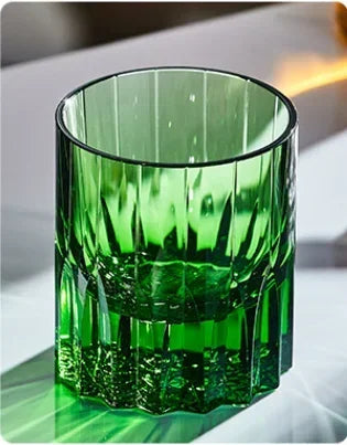 Hand-carved Light Luxury Premium Star Mang Glass Beer tumbler Home Wine Glass Engraved Thick Whiskey Glass Crystal cup