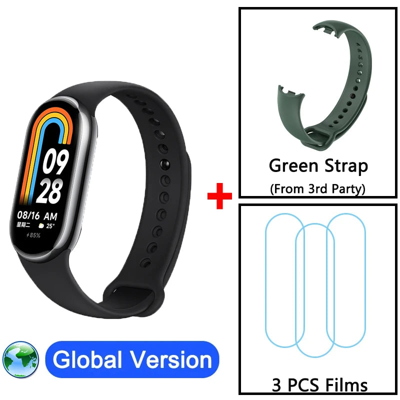 Global Version Xiaomi Mi Smart Band 8 Blood Oxygen 1.62'' AMOLED Display Fitness Tracker Smart Bracelet Wristband MIBand Fashion