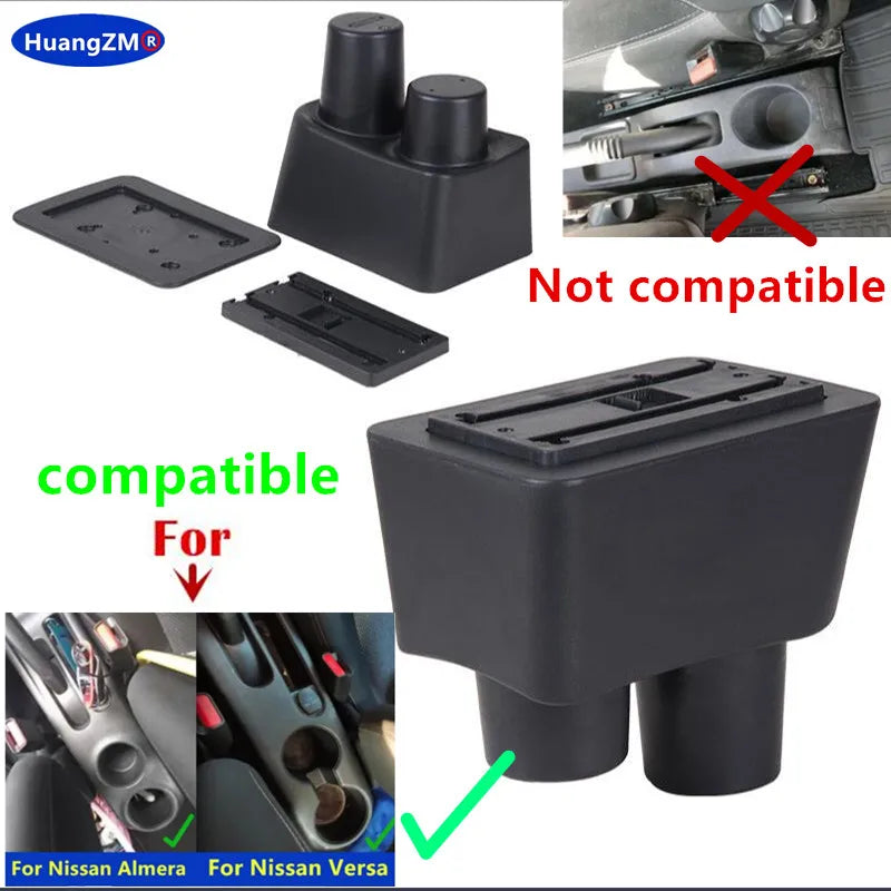 For Nissan Versa Armrest For Nissan Almera Versa Car Armrest Box Storage box Interior Dedicated Retrofit Car Accessories