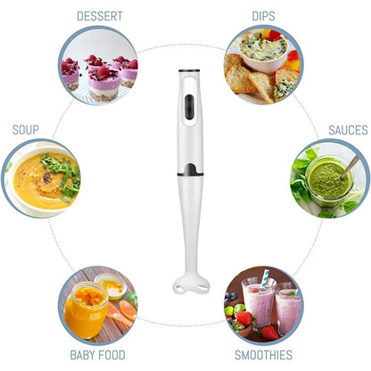 Immersion Blender 400-Watt Turbo Stick Hand Blender, Powerful Ice Crushing Design Purees Smoothies, EU Plug