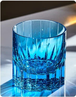 Hand-carved Light Luxury Premium Star Mang Glass Beer tumbler Home Wine Glass Engraved Thick Whiskey Glass Crystal cup