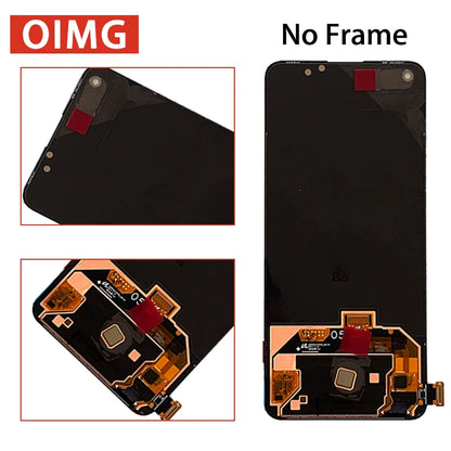 6.43" New AMOLED For Oppo Find X3 Lite LCD Display Screen Frame+Touch Panel Digitizer For Find X3Lite Display CPH2145 Frame