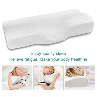 1 pc Memory Foam Bed Orthopedic Pillow Neck Protection Slow Rebound Memory Pillow Butterfly Shaped Health Cervical Neck