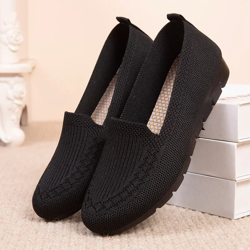 Casual Women's Shoes Summer Mesh Breathable Flat  Ladies Comfort Light Sneaker Socks Women Slip on Loafers Zapatillas Muje