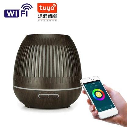 Tuya Smart Humidifier Essential Oils with Colorgul LED Light WiFi Aroma Diffuser Timer Wireless Control Work with Alexa Google