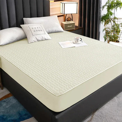 Safe Waterproof Mattress Cover Protector Soft Comfortable Breathable Printing Bedding Mattress Bed Cover Fitted Machine Washable