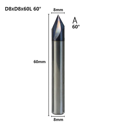 3 Flute Chamfer Milling Cutter 60/90/120 Degrees CNC Router Bit 2-12mm Carbide Chamfering End Mill CNC Engraving Milling Tool