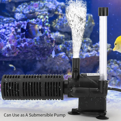 3 in 1 Silent Aeration Water Purifier Internal Pump Submersible Aquarium Filter Oxygen Submersible Water Purifier