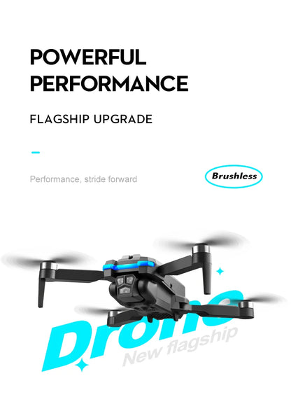 New S8S RC Drone Brushless 8K Three ESC Camera Optical Flow 360° Obstacle Avoidance Headless Mode Foldable Quadcopter