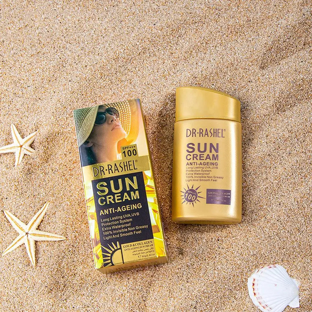 Dr. Rashel Sun Cream Anti-Ageing SPF 100+++ Facial Sunscreen Cream Olar Blocker Moisturizing Refreshing Not Greasy Protector