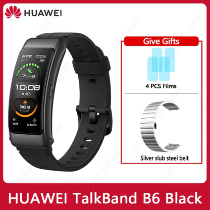 Huawei TalkBand B6 Smart Wristband Bluetooth 5.2 1.53 Inch AMOLED Screen Kirin A1 Processor Call Earphone Talk Band