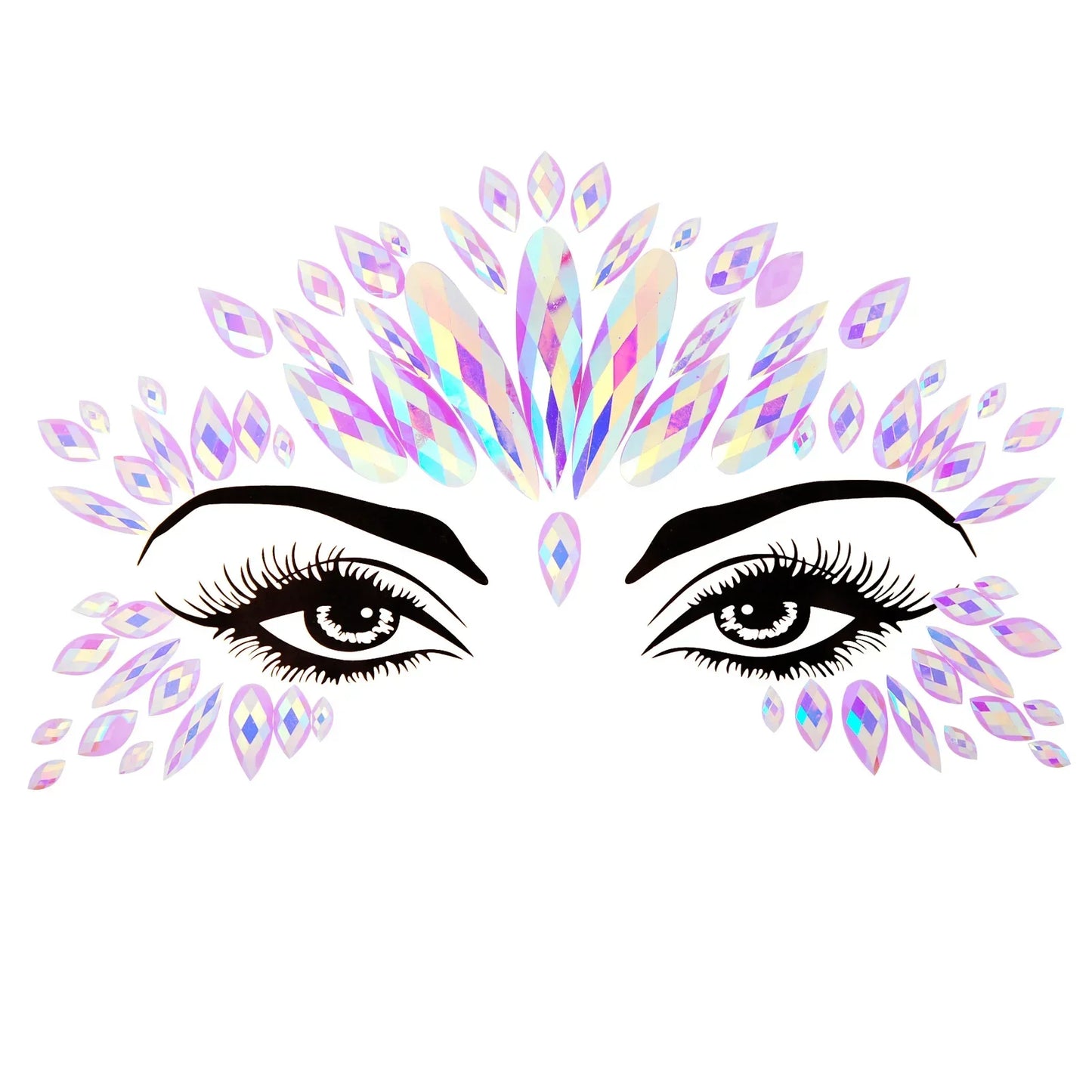 Sexy Face Tattoo Stickers Glitter Fake Tattoos Rhinestones for Woman Temporary Tattoos Party DIY Kids Holiday Face Jewels Tattoo