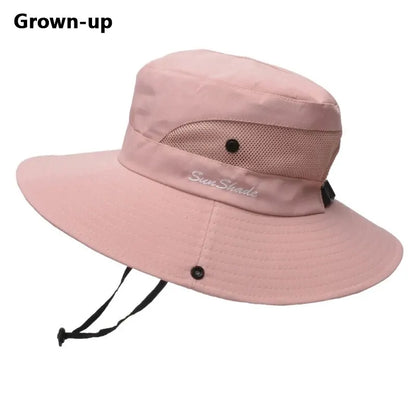 Xinbaoguan 100% Polyester 9002 Summer Outdoor Sun Hat, Breathable Sun Hat, Folding Sun Hat, Female Ponytail Hole Fisherman Hat