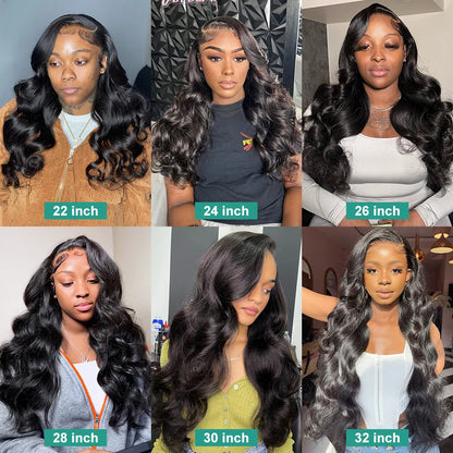 13X6 Body Wave Transparent Lace Front Wigs 13x4  HD Lace Frontal Wig 4x4 Lace Closure Wigs Human Hair Wigs For Women 180%