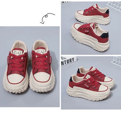 The New Retro Women Shoes Spring Platform Shoes Casual Sneakers Versatile Fashion Designer Shoes High Quality  Women Sneakers