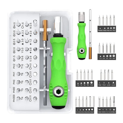 32 in 1 Multifunctional Screwdriver Set (30 PCS) Household Portable Cross Magnet Screwdriver Set Maintenance Tool