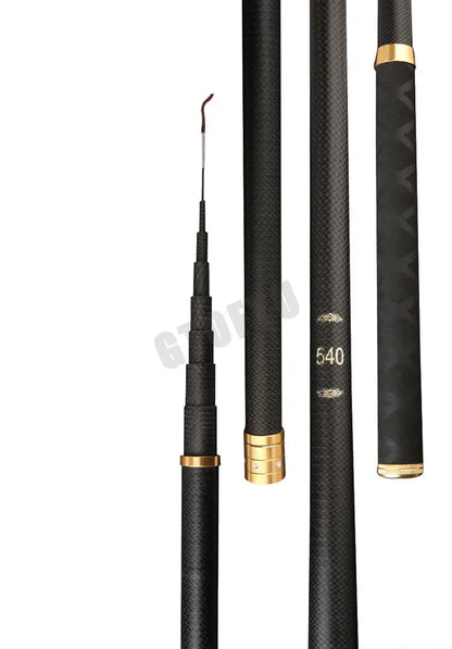 Telescopic Stream Rod 4.5M/5.4M/6.3M/7.2M/8M/9M/10M Carbon Reservoir Pond Fishing Rod Super Light Hard Fiber Hand Fishing Pole