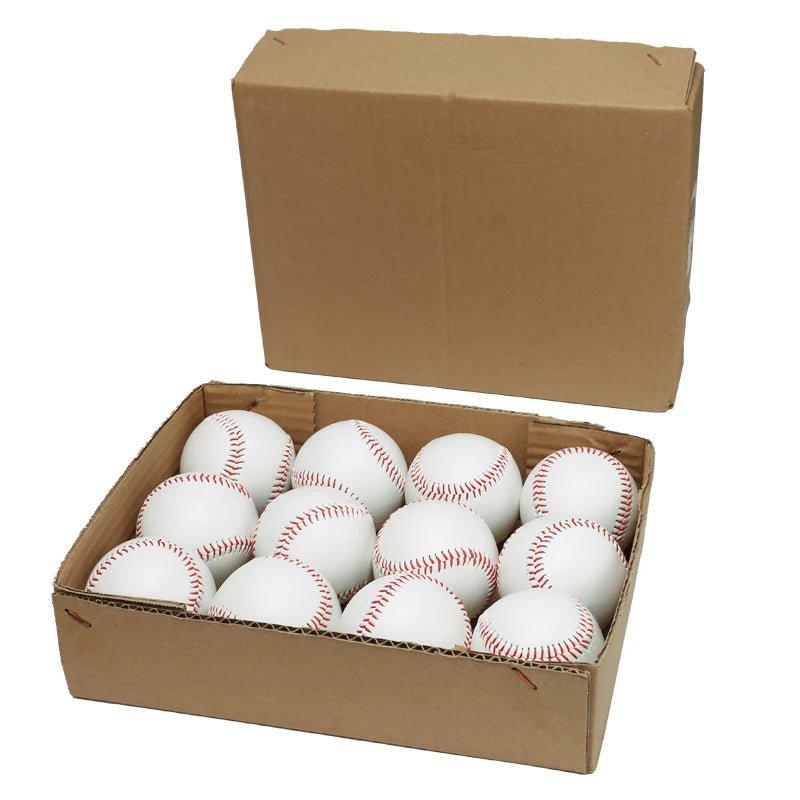 12 Pcs 9-inch hardwood/soft rubber core baseballs throwing training sawdust hard solid baseballs