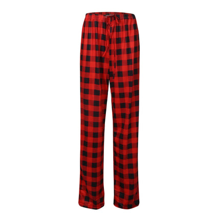 Women Christmas Pajama pants Autumn Winter Plaid Printed Pants Fashion Casual Wide Leg Pants Clothing Streetwear