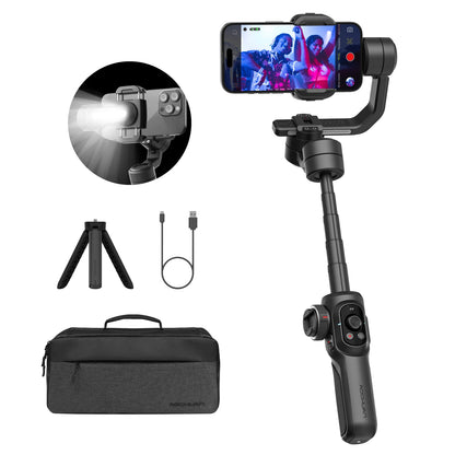 Aochuan Smart S2 Smart Gimbal Stabiliser for Smartphone Professional Industry-Standard 3-Axis Phone Gimbal with Extendable Rod