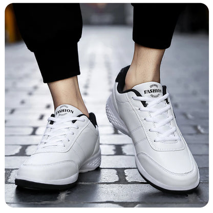 Fashion Casual Shoes Mens Outdoor Tennis Sneakers Lightweight Comfortable Lace Up PU Trainer Size Smaller Than Normals for Men